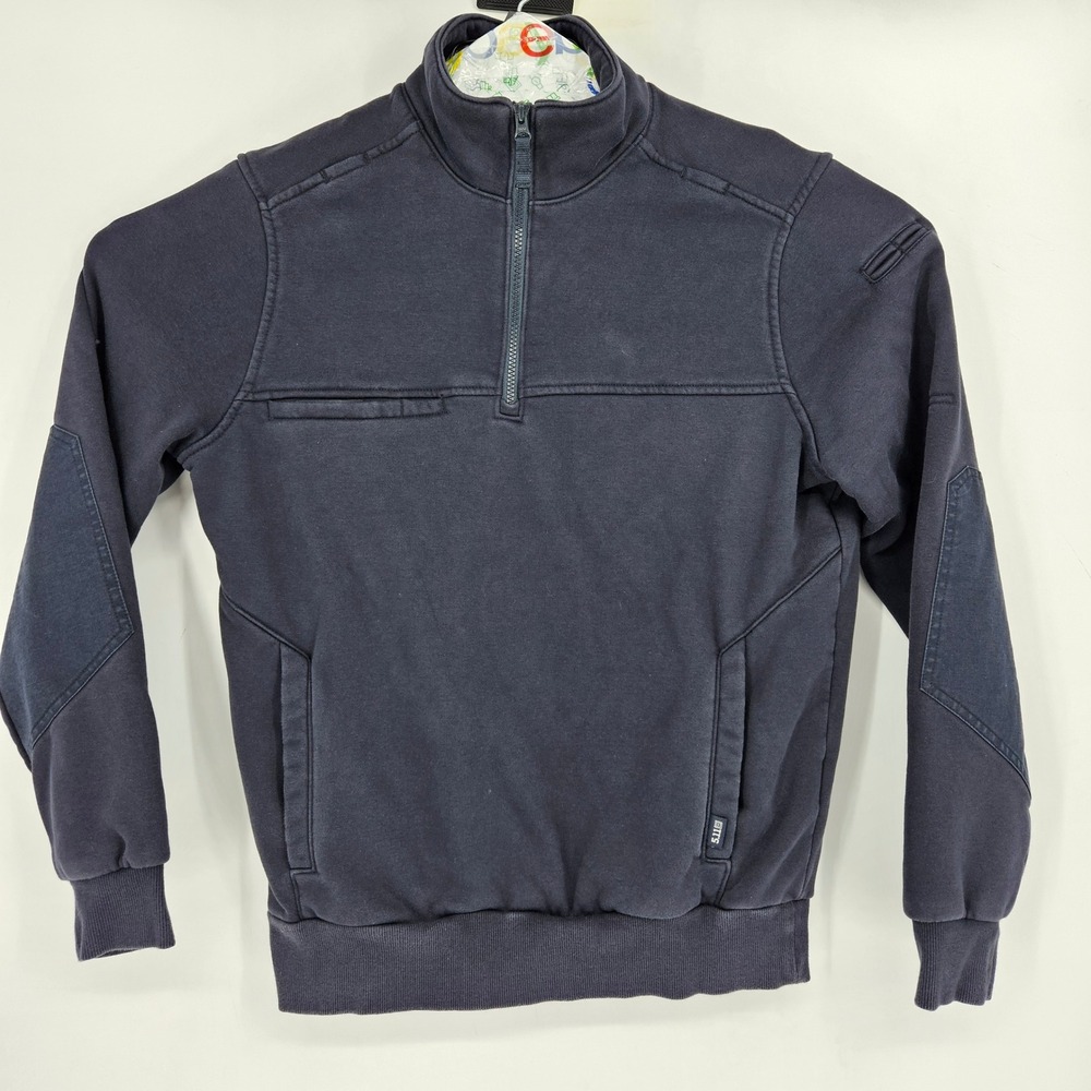 5.11 Tactical Shirt Mens Medium Job Quarter Zip Long Sleeve Navy Blue Jacket